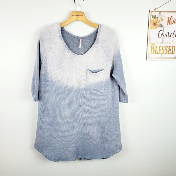 Free People Afternoon Blue Ombre distresse… - Picture 2 of 5